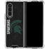 Michigan State University Bold Spartans Logo Galaxy Z Fold4 5G Clear Case