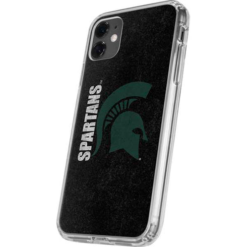 Michigan State University Bold Spartans Logo iPhone 11 Clear Case