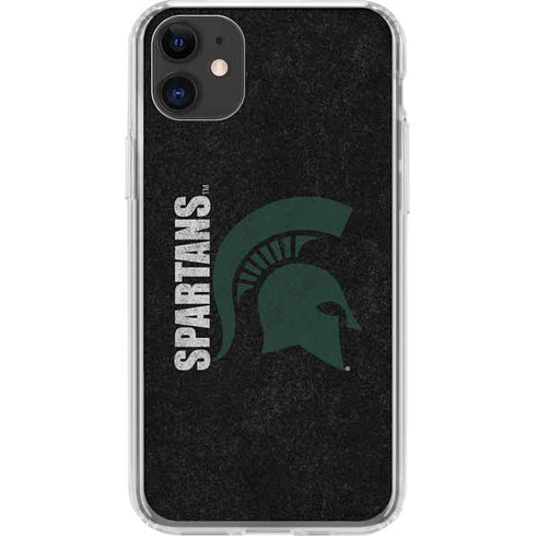 Michigan State University Bold Spartans Logo iPhone 11 Clear Case