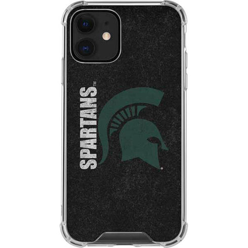 Michigan State University Bold Spartans Logo iPhone 12 Clear Case