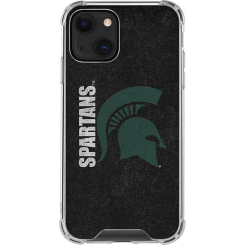 Michigan State University Bold Spartans Logo iPhone 13 Mini Clear Case