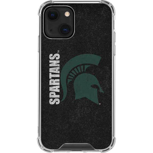 Michigan State University Bold Spartans Logo iPhone 14 Clear Case