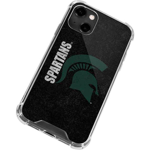 Michigan State University Bold Spartans Logo iPhone 14 Clear Case
