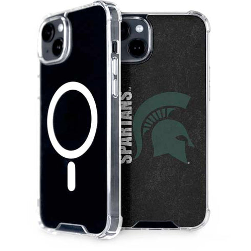 Michigan State University Bold Spartans Logo iPhone 15 MagSafe Case
