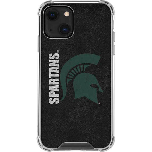 Michigan State University Bold Spartans Logo iPhone 15 Plus Clear Case
