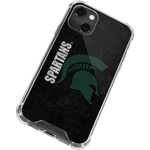 Michigan State University Bold Spartans Logo iPhone 15 Plus Clear Case