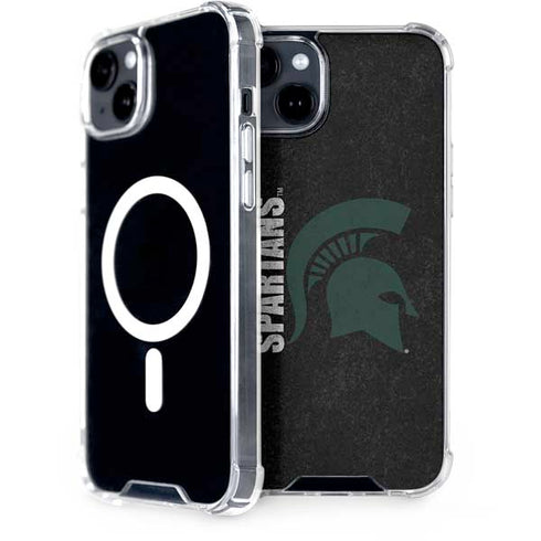 Michigan State University Bold Spartans Logo iPhone 15 Plus MagSafe Case