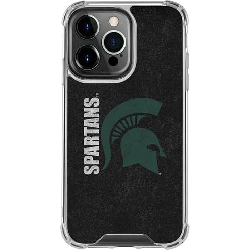 Michigan State University Bold Spartans Logo iPhone 15 Pro Clear Case