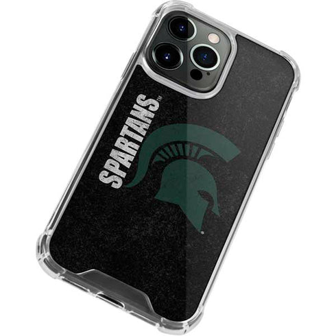 Michigan State University Bold Spartans Logo iPhone 15 Pro Clear Case