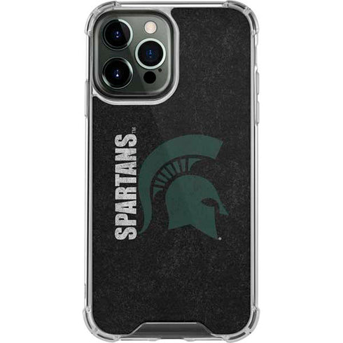 Michigan State University Bold Spartans Logo iPhone 14 Pro Max Clear Case