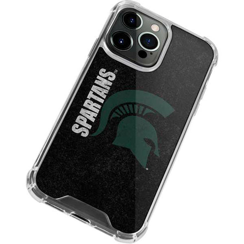 Michigan State University Bold Spartans Logo iPhone 14 Pro Max Clear Case