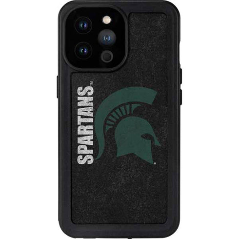 Michigan State University Bold Spartans Logo iPhone 14 Pro Max Waterproof Case