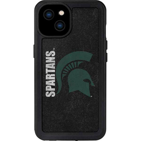 Michigan State University Bold Spartans Logo iPhone 15 Plus Waterproof Case