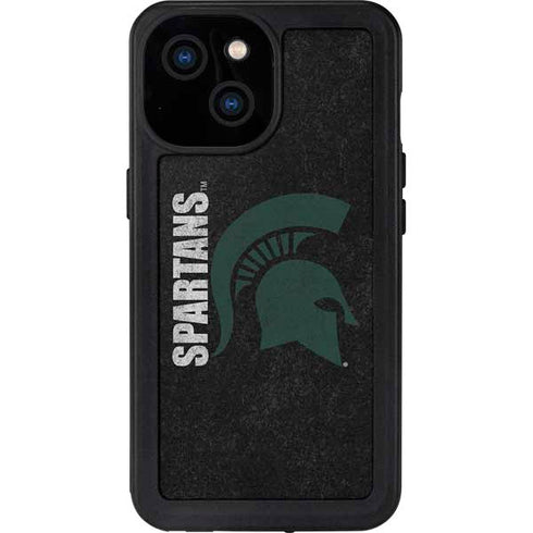 Michigan State University Bold Spartans Logo iPhone 15 Waterproof Case