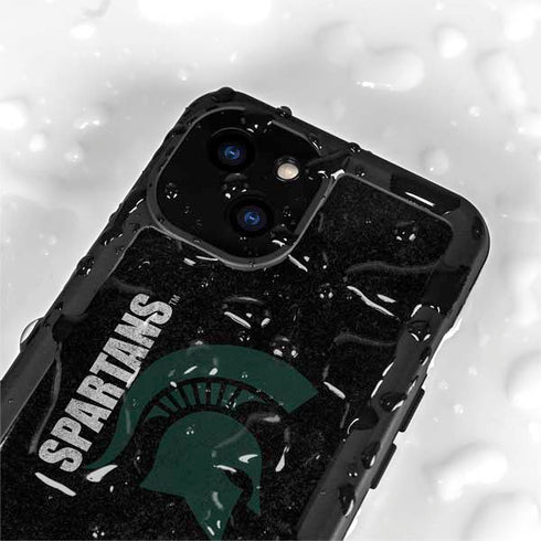 Michigan State University Bold Spartans Logo iPhone 15 Waterproof Case