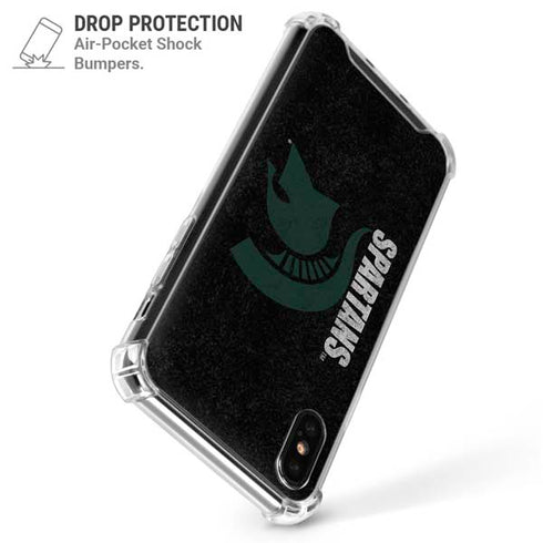 Michigan State University Bold Spartans Logo iPhone XS Max Clear Case