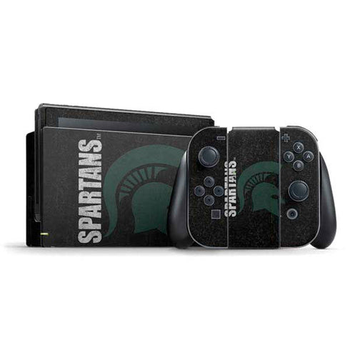 Michigan State University Bold Spartans Logo Nintendo Switch Bundle Skin