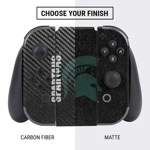 Michigan State University Bold Spartans Logo Nintendo Switch Bundle Skin