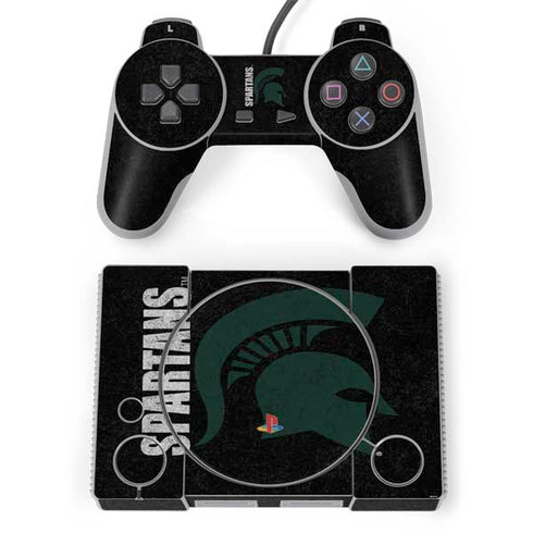 Michigan State University Bold Spartans Logo PlayStation Classic Bundle Skin