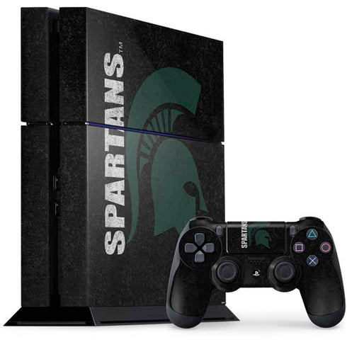 Michigan State University Bold Spartans Logo PS4 Console and Controller Bundle Skin