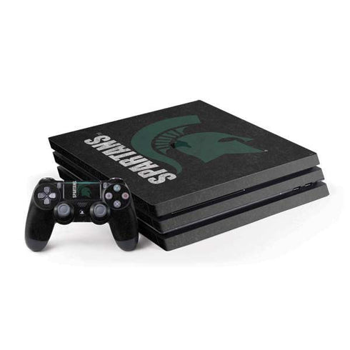 Michigan State University Bold Spartans Logo PS4 Pro Bundle Skin