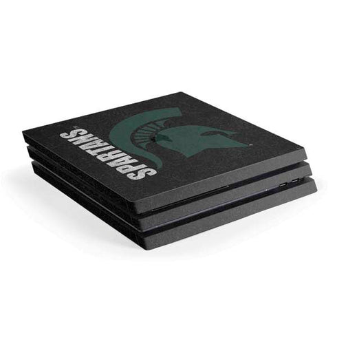 Michigan State University Bold Spartans Logo PS4 Pro Console Skin