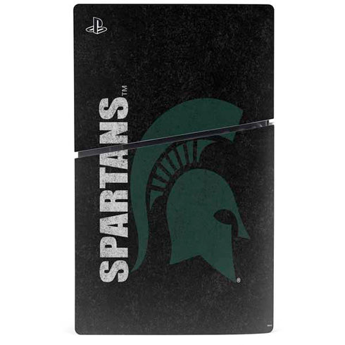 Michigan State University Bold Spartans Logo PS5 Slim Disk Bundle Skin