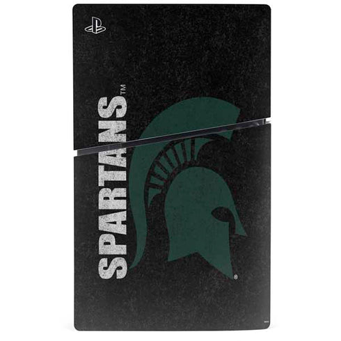 Michigan State University Bold Spartans Logo PS5 Slim Digital Edition Console Skin