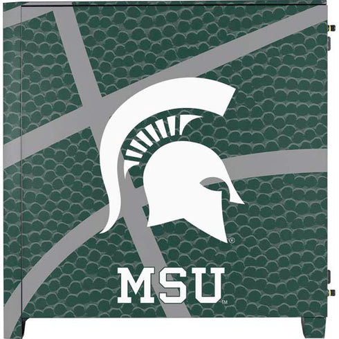 Michigan State University Green Basketball Corsair 4000D Tempered Glass Mid-Tower ATX Case Skin