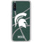 Michigan State University Green Basketball Galaxy A10e Clear Case