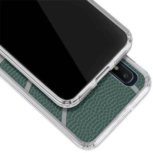 Michigan State University Green Basketball Galaxy A10e Clear Case