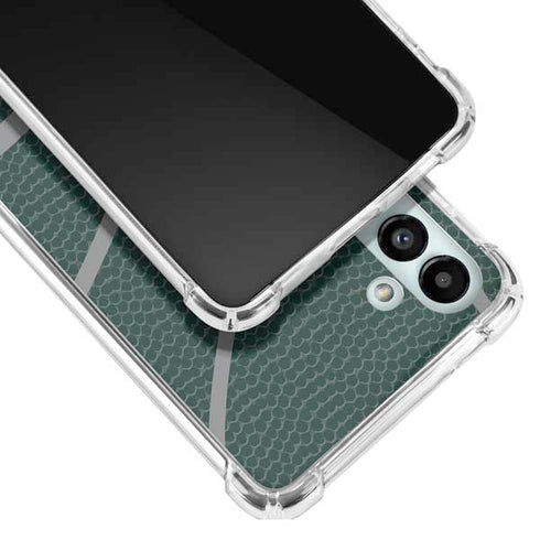 Michigan State University Green Basketball Galaxy A13 5G Clear Case