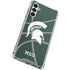 Michigan State University Green Basketball Galaxy A14 5G Clear Case