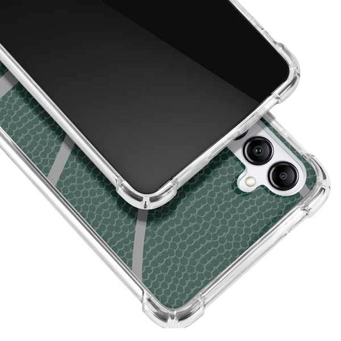 Michigan State University Green Basketball Galaxy A14 5G Clear Case