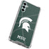 Michigan State University Green Basketball Galaxy A15 5G Clear Case