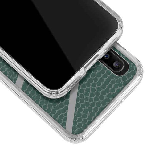 Michigan State University Green Basketball Galaxy A20 Clear Case