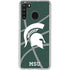 Michigan State University Green Basketball Galaxy A21 Clear Case