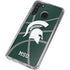 Michigan State University Green Basketball Galaxy A21 Clear Case