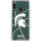 Michigan State University Green Basketball Galaxy A30 Clear Case