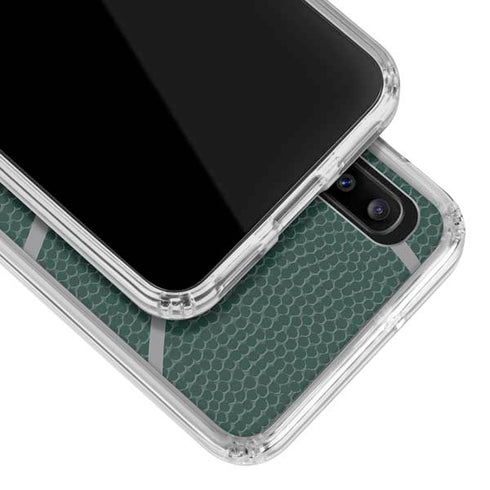 Michigan State University Green Basketball Galaxy A30 Clear Case