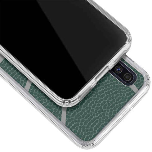 Michigan State University Green Basketball Galaxy A50 Clear Case