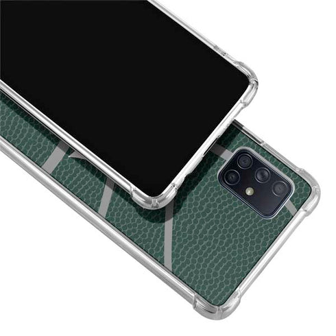 Michigan State University Green Basketball Galaxy A51 5G Clear Case