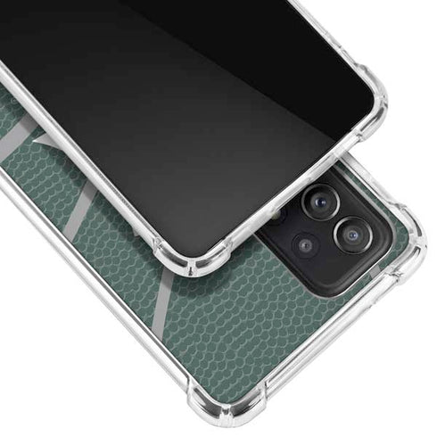 Michigan State University Green Basketball Galaxy A52 5G Clear Case