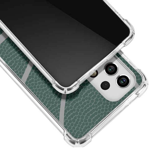 Michigan State University Green Basketball Galaxy A53 5G Clear Case