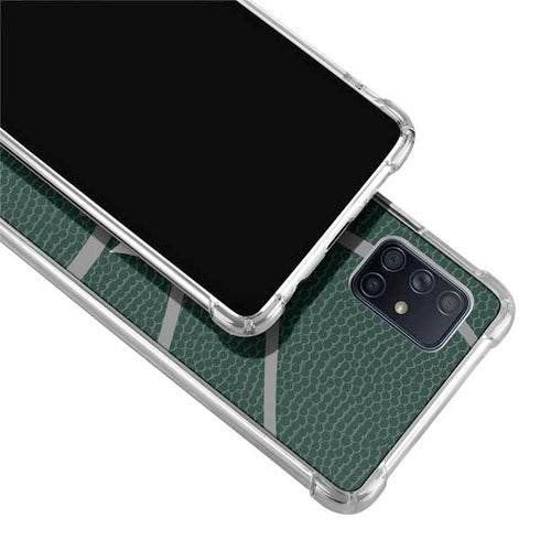 Michigan State University Green Basketball Galaxy A71 5G Clear Case