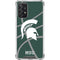 Michigan State University Green Basketball Galaxy A72 5G Clear Case