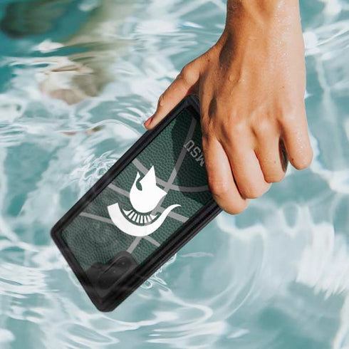 Michigan State University Green Basketball Galaxy Note 10 Waterproof Case