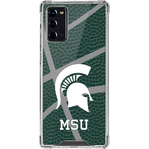 Michigan State University Green Basketball Galaxy Note20 5G Clear Case