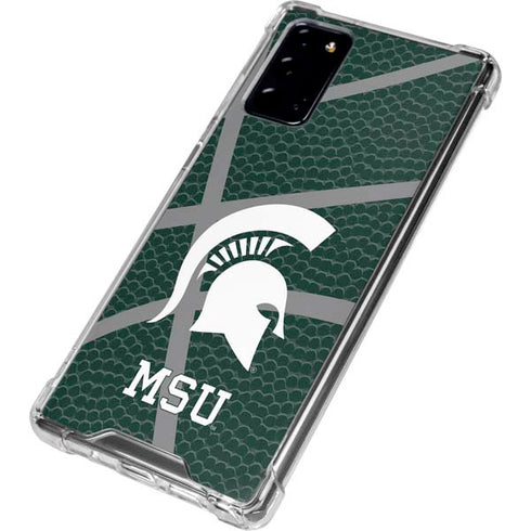 Michigan State University Green Basketball Galaxy Note20 5G Clear Case