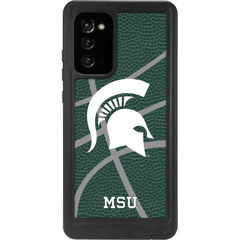 Michigan State University Green Basketball Galaxy Note20 5G Waterproof Case